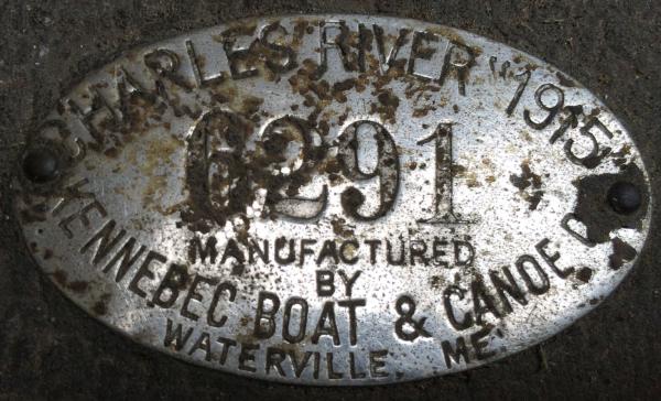 Kennebec Charles River 1915 tag