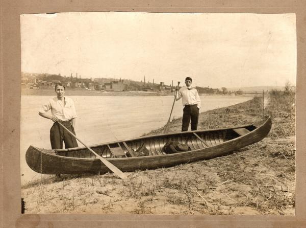 Two guys and a canoe