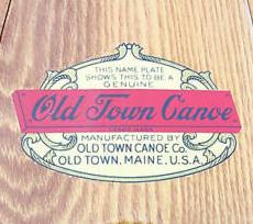 Old Town Canoe Company decal