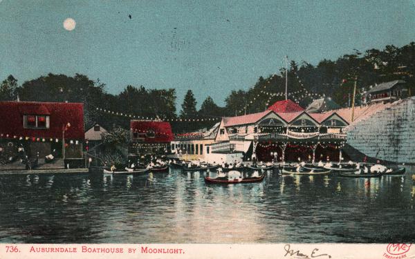 Auburndale Boat House by Moonlight