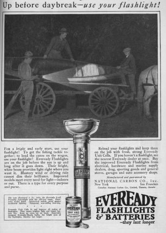 1925 Eveready Flashlights Ad