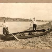 Two guys and a canoe